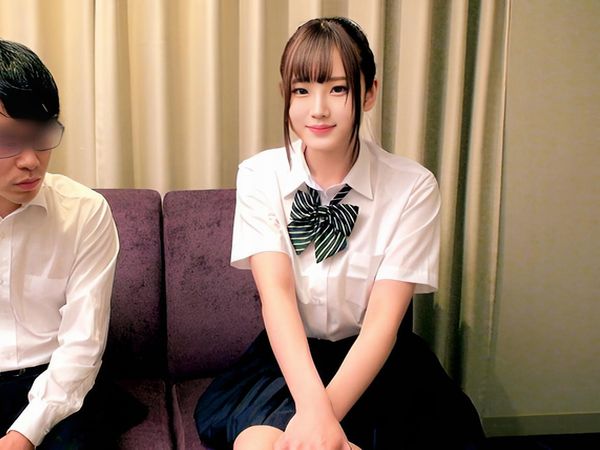 ＜娘校生＞友達の精子を集め…賞金をGETするナンパ企画！絶倫巨根に跨がり…騎乗位膣内ザーメン発射するエロ貧乳娘高生＜フェラ抜き＞